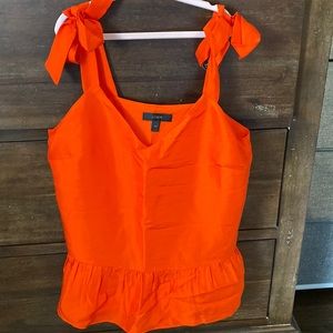 Jcrew tie silk top XS